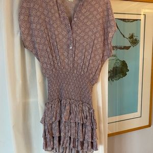 Musette dress with smocked waist.